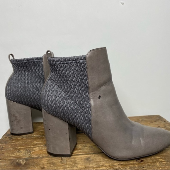 Cole Haan Aylin Grey Textured Leather Ankle Booties - Picture 5 of 9